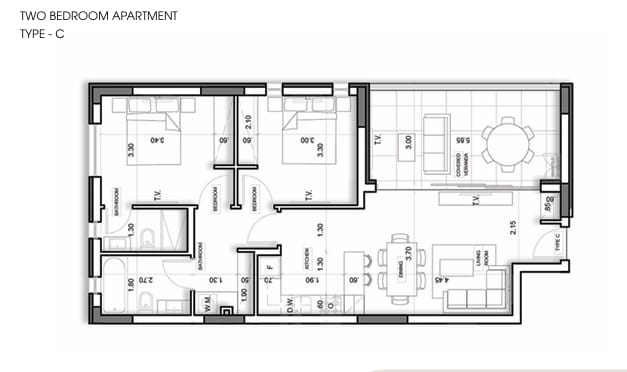 2 bedrooms Apartment for sale